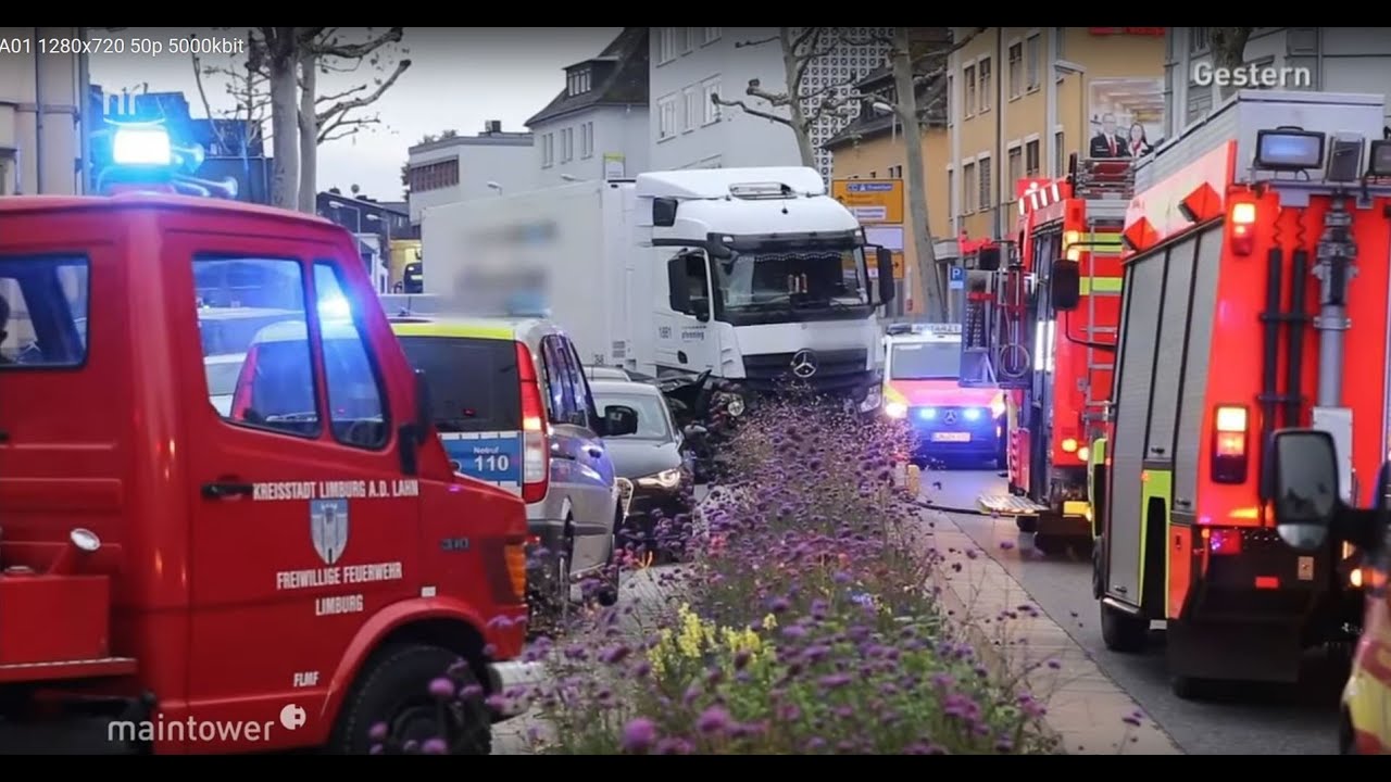 Amokfahrt mit gestohlenem LKW in Limburg