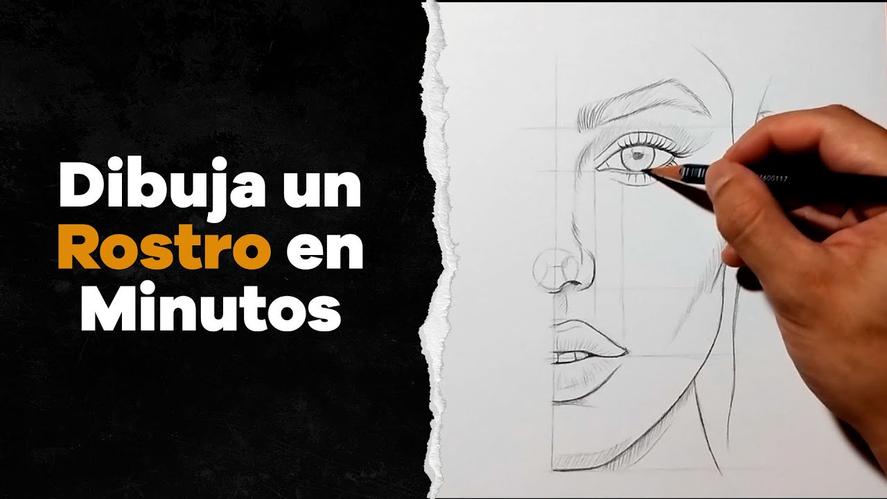 Dibujo de Rostro Femenino con Gu&iacute;as de Proporci&oacute;n | Tutorial Completo Paso a Paso