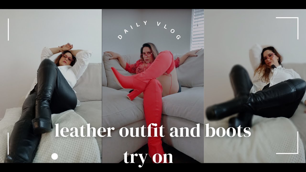 [ASMR]  LEATHER CLOTHING HAUL TRY ON