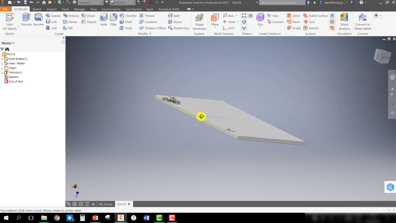 Inventor iFeature (Basic iFeature for the Furniture Industry)