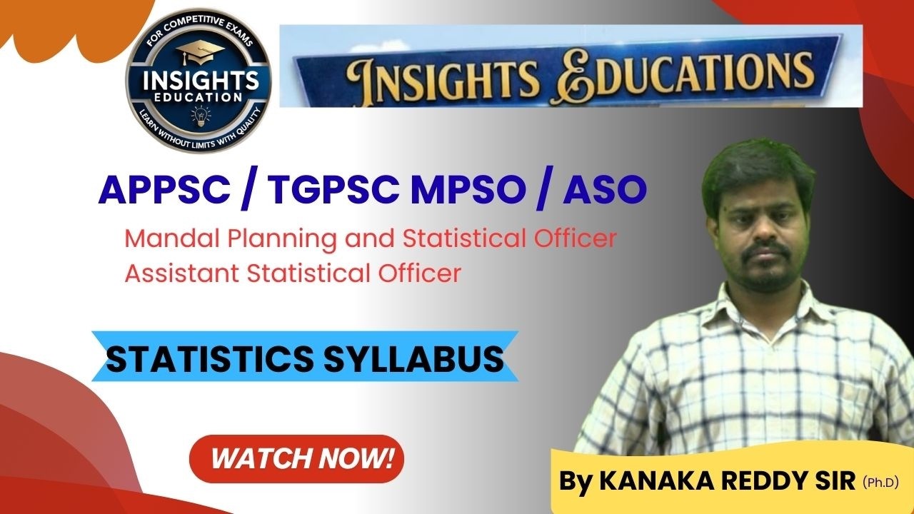 MPSO\ASO Statistics Syllabus By Kanaka reddy sir@INSIGHTSSTATISTICSACADEMY #statistics #aso #mpsoap