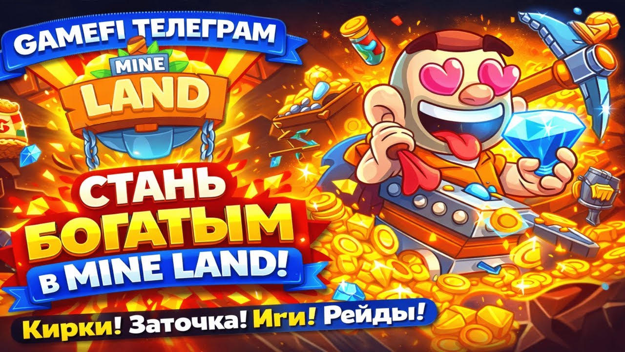 MINE LAND в Telegram — Как зарабатывать на GameFi? Кирки, рейды и рынок 💰