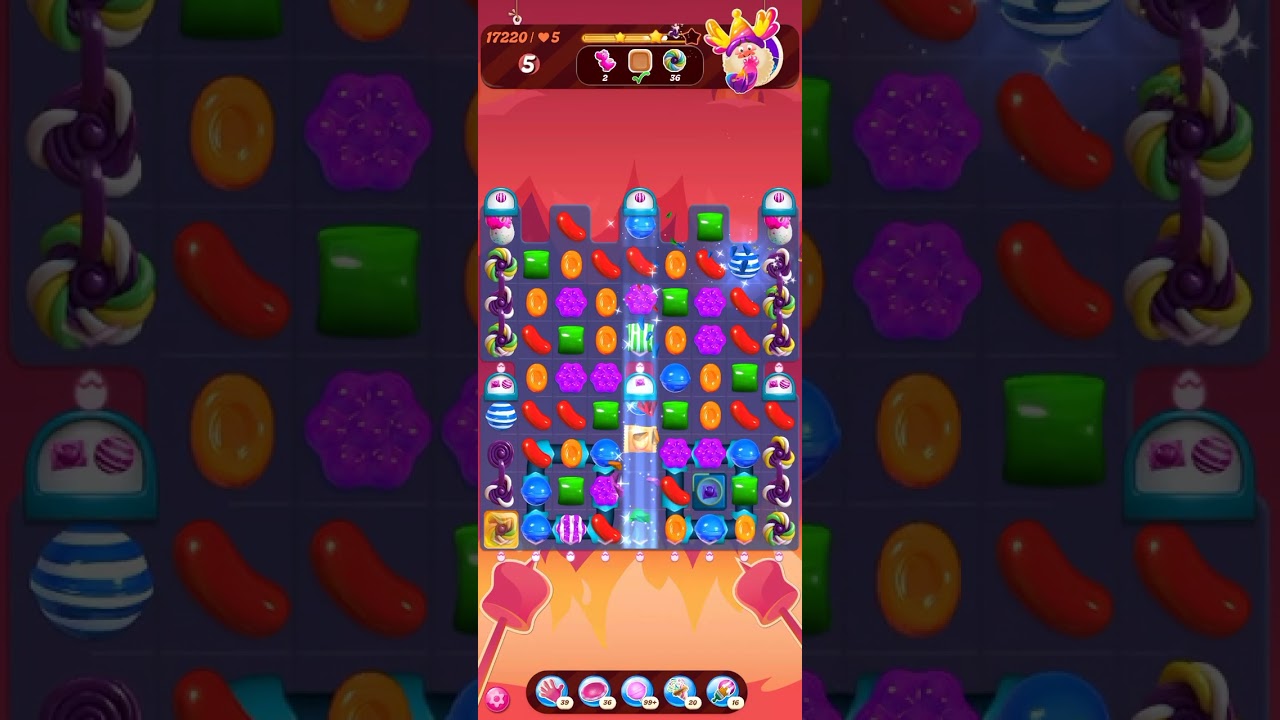 Candy Crush Saga Level 17220 without boosters  糖果大爆險  कैंडी क्रश सागा 