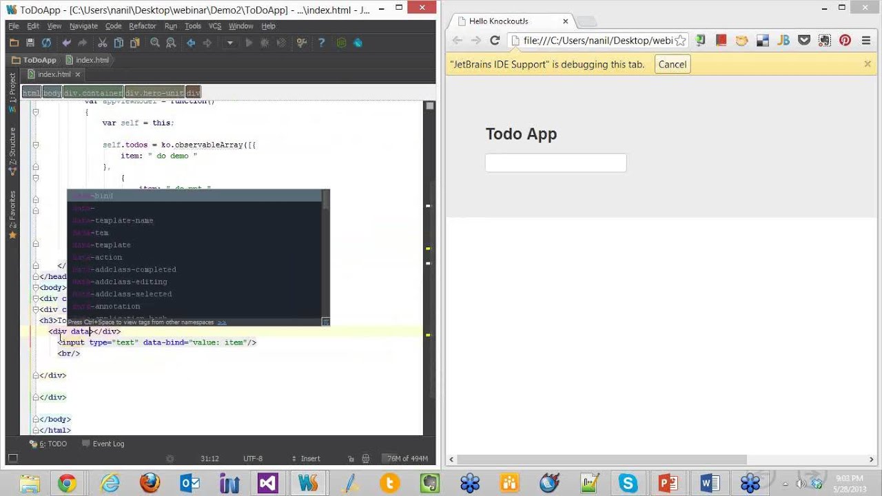 Building Databound JavaScript Apps with KnockoutJS