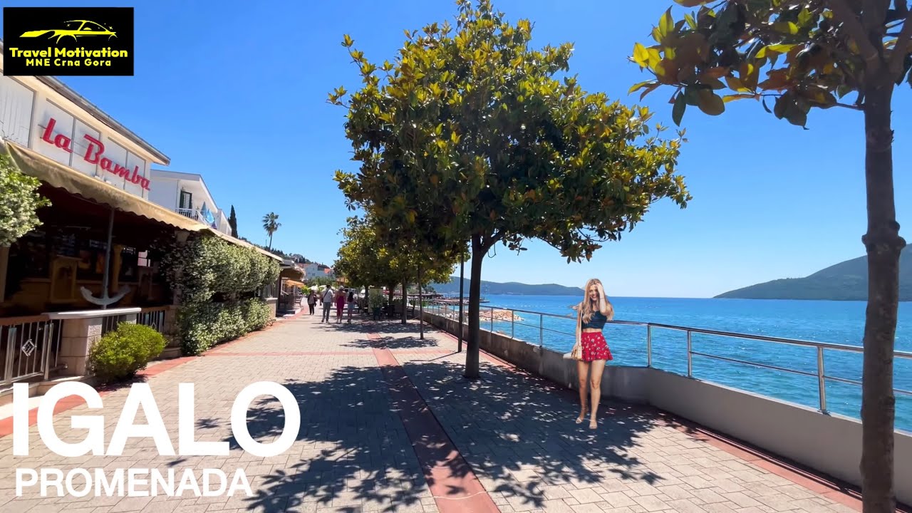 IGALO šetnja pored mora Promenada Jun 2025 šetalište PET DANICA - IGALO Promenade Walking Tour in 4K