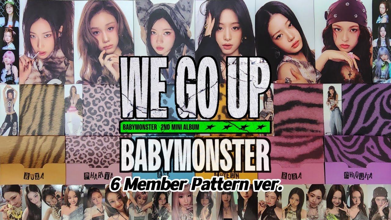 [Unboxing] BABYMONSTER 2nd Mini Album 'WE GO UP' Part 1 (All 6 Members Pattern ver.) with POBs