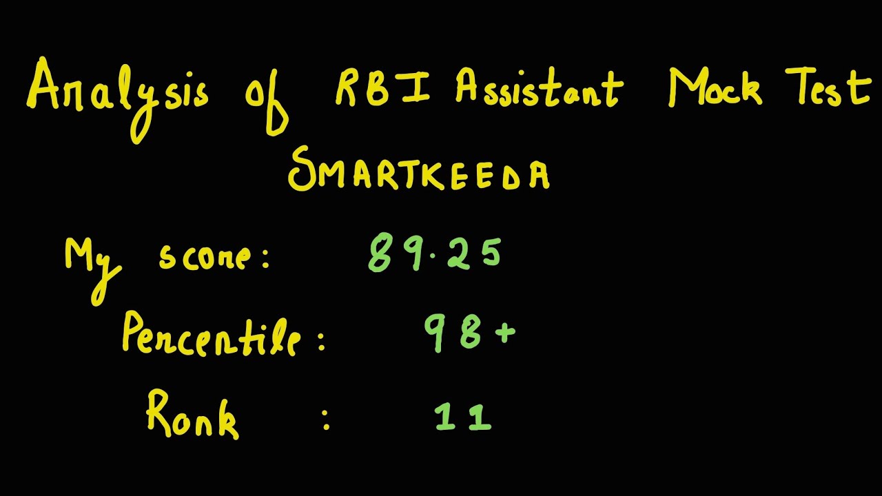 Analysis of RBI ASSISTANT  Mock Test | Smartkeeda