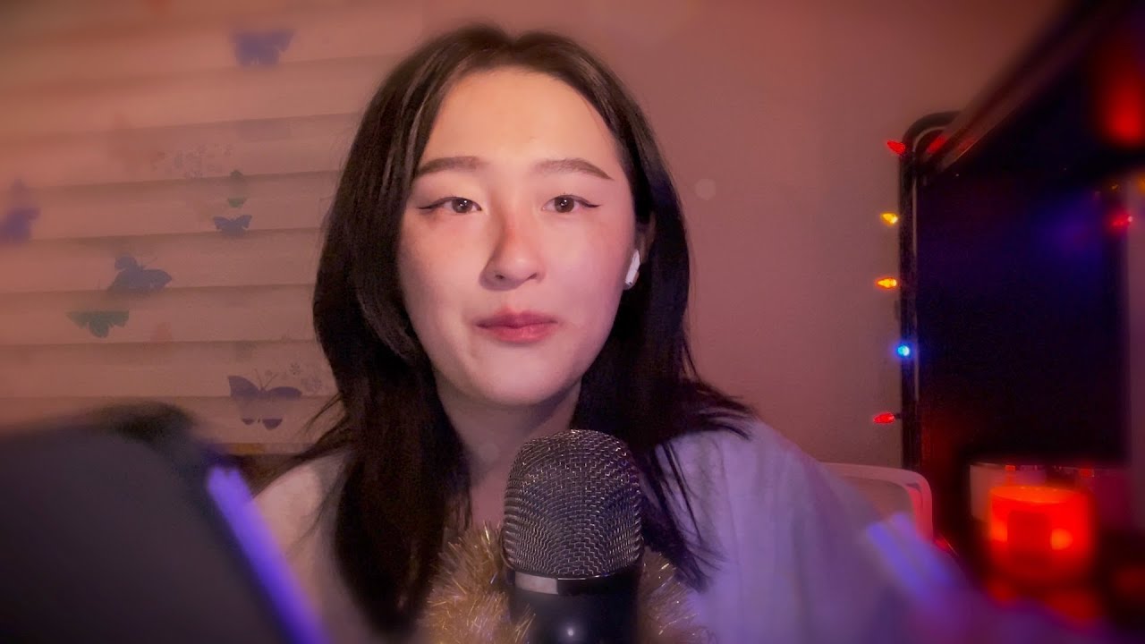 ASMR 📱 inaudible sticky clicky reading, unintelligible whispers
