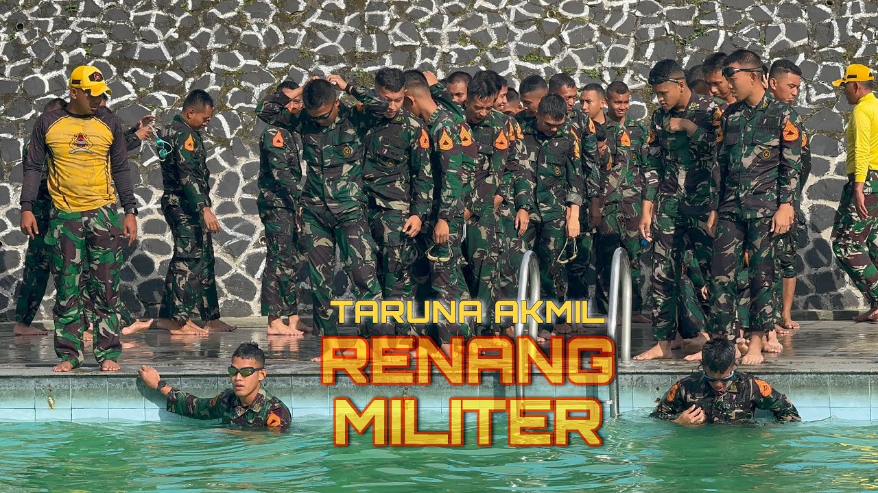 RENANG MILITER TARUNA AKMIL TK IV //  50 METER BERSENJATA