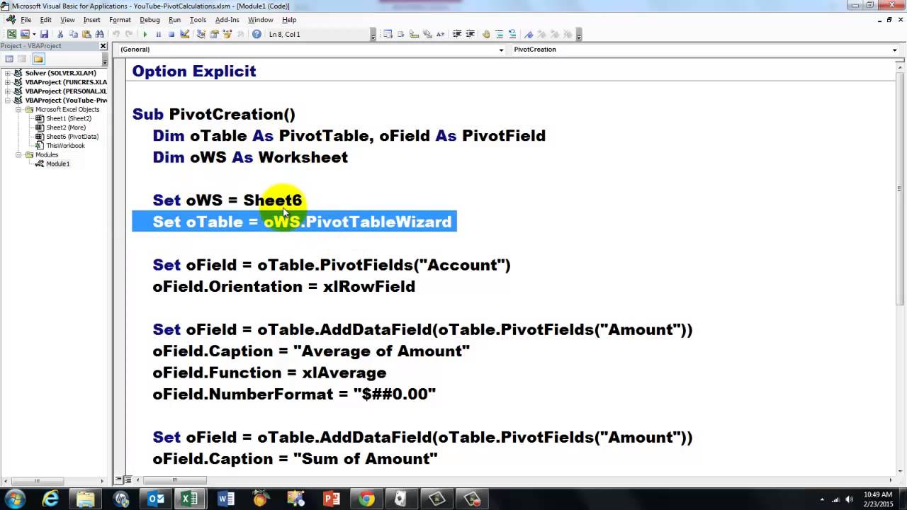 Pivot Table Calculations: Manually or with VBA