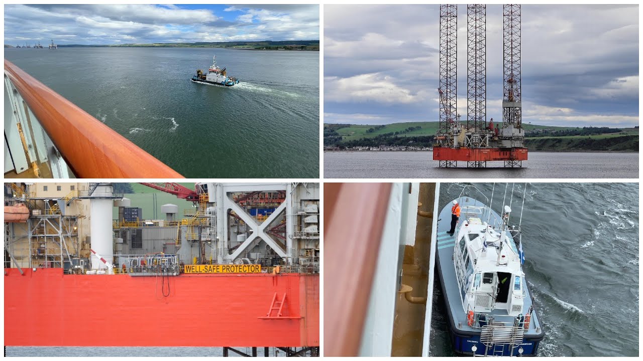 Sailing Views of Cromarty Firth Scotland | Pilot Boat & Oil Rigs