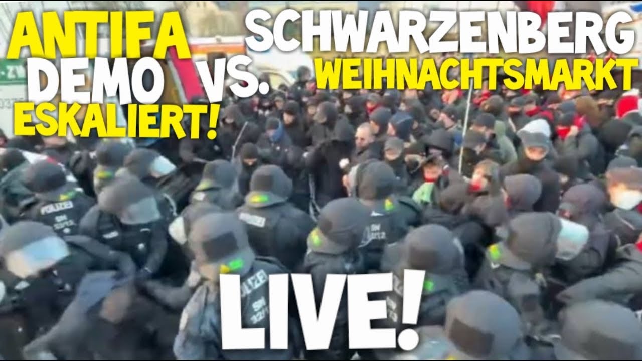 LIVE ❗ ANTIFA Demo vs. Weihnachtsmarkt 😱 Es eskaliert! 💥 Schwarzenberg I Bergparade 13.12.2025