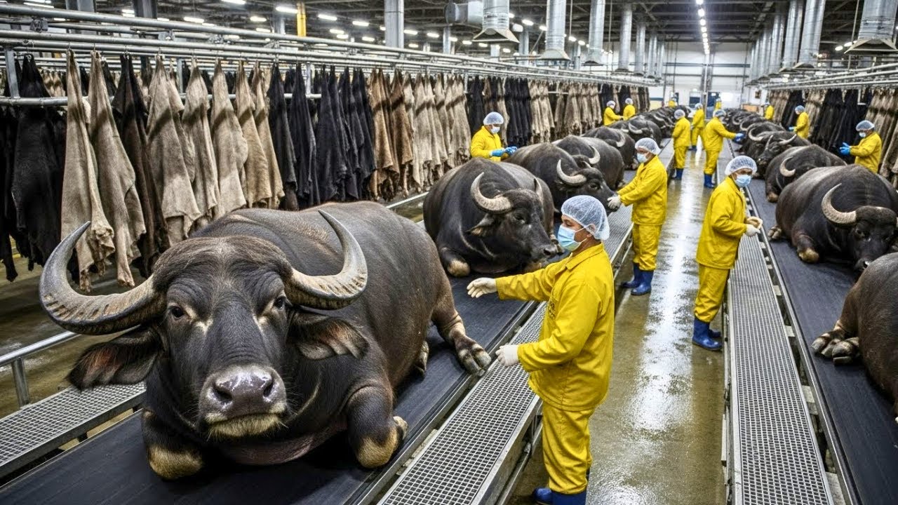 Inside the Buffalo-Leather Factory: From Farm to Heavy-Duty Luxury Goods | Full Process