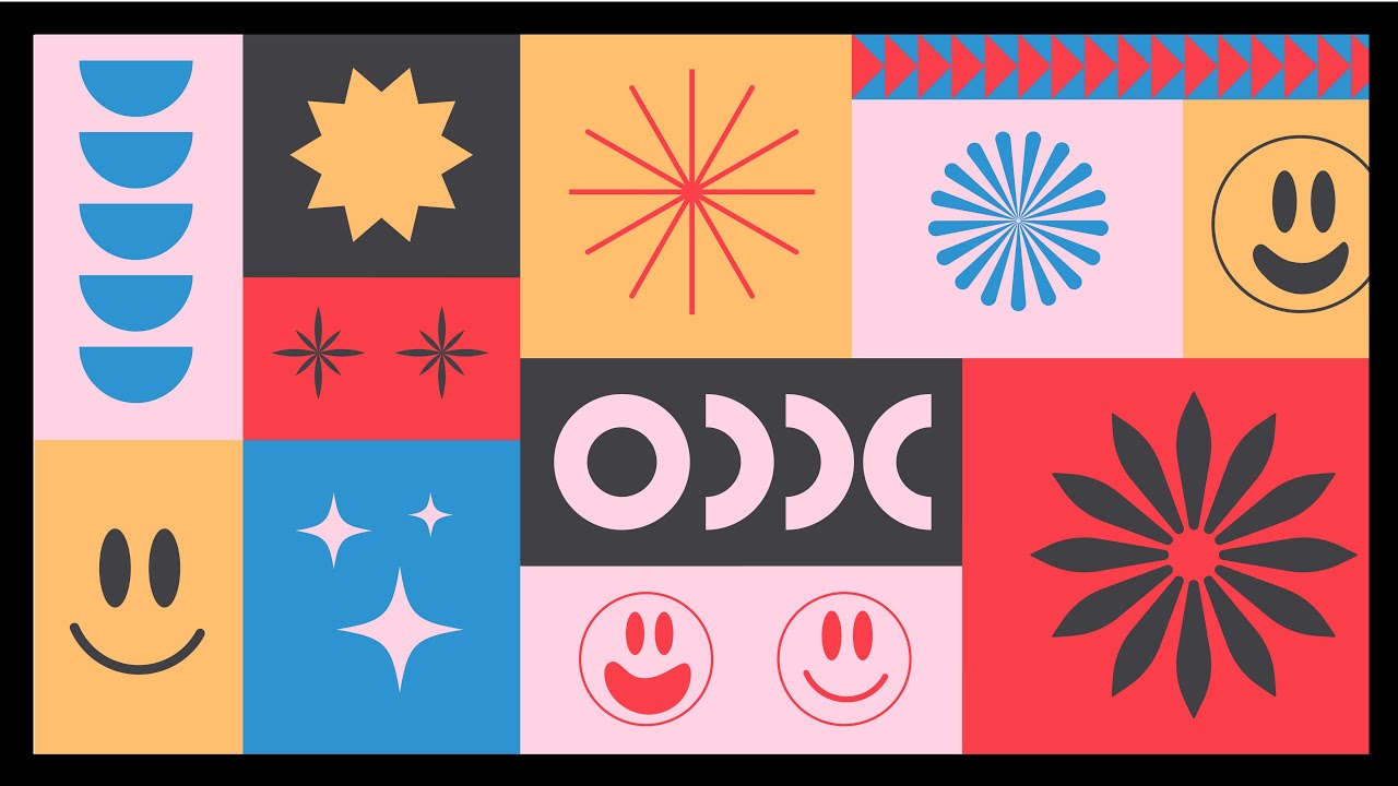 Modern Art Smily Faces | Black Frame TV Art | Art Screensaver for TV | Wallpaper