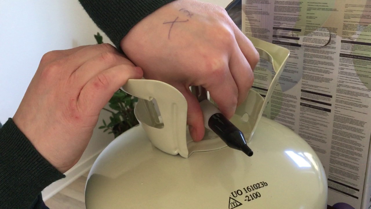 Demonstrationsvideo af helium tank