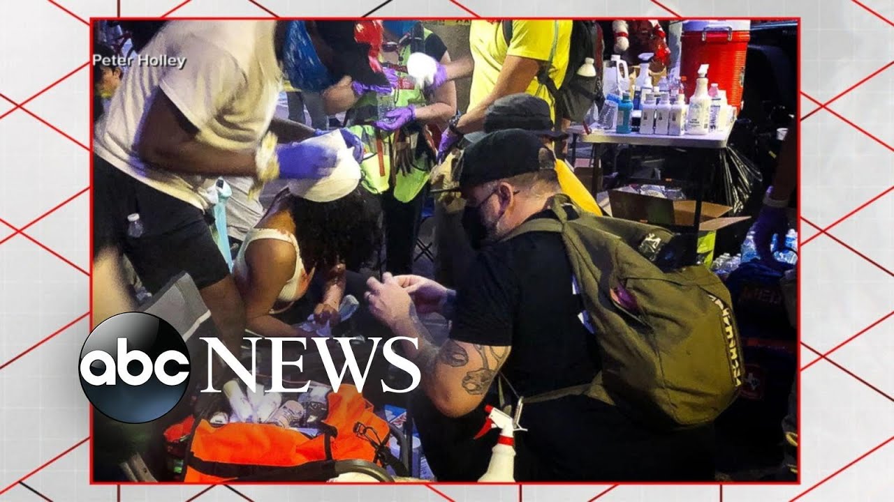 Volunteer medics assist protesters on the ground