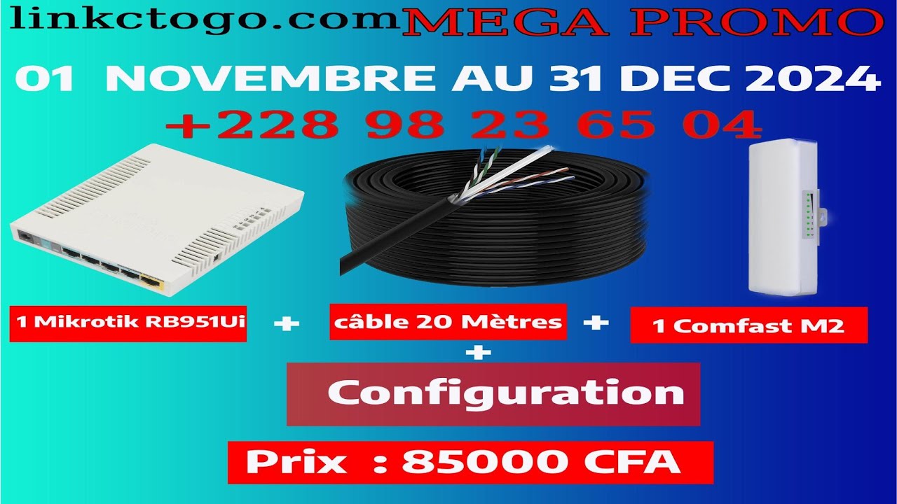 PROMO WIFI ZONE MIKROTIK COMFAST CABLE CONFIGURATION