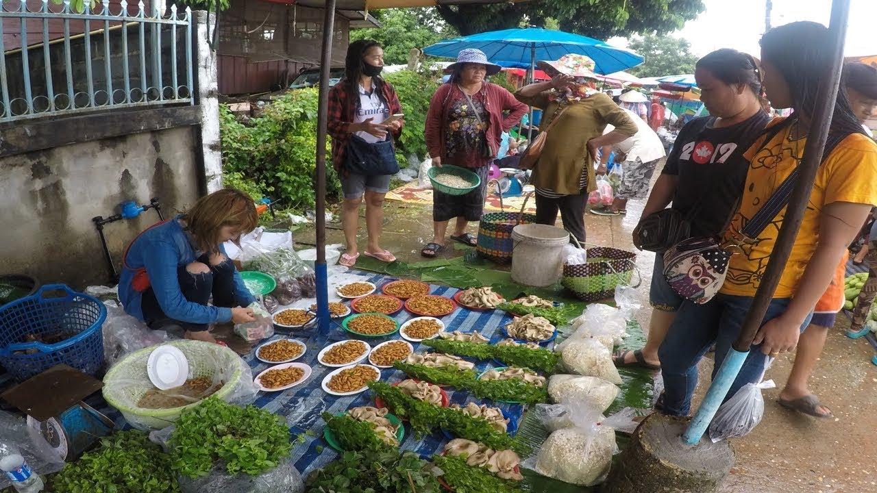 Laos Thai Morning Market village food Nakhonphanom City