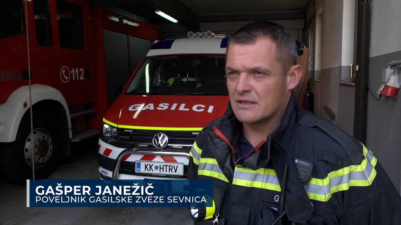 Poveljnik Gasilske zveze Sevnica Gašper Janežič o novem gasilskem vozilu z zglobnim dvigalom