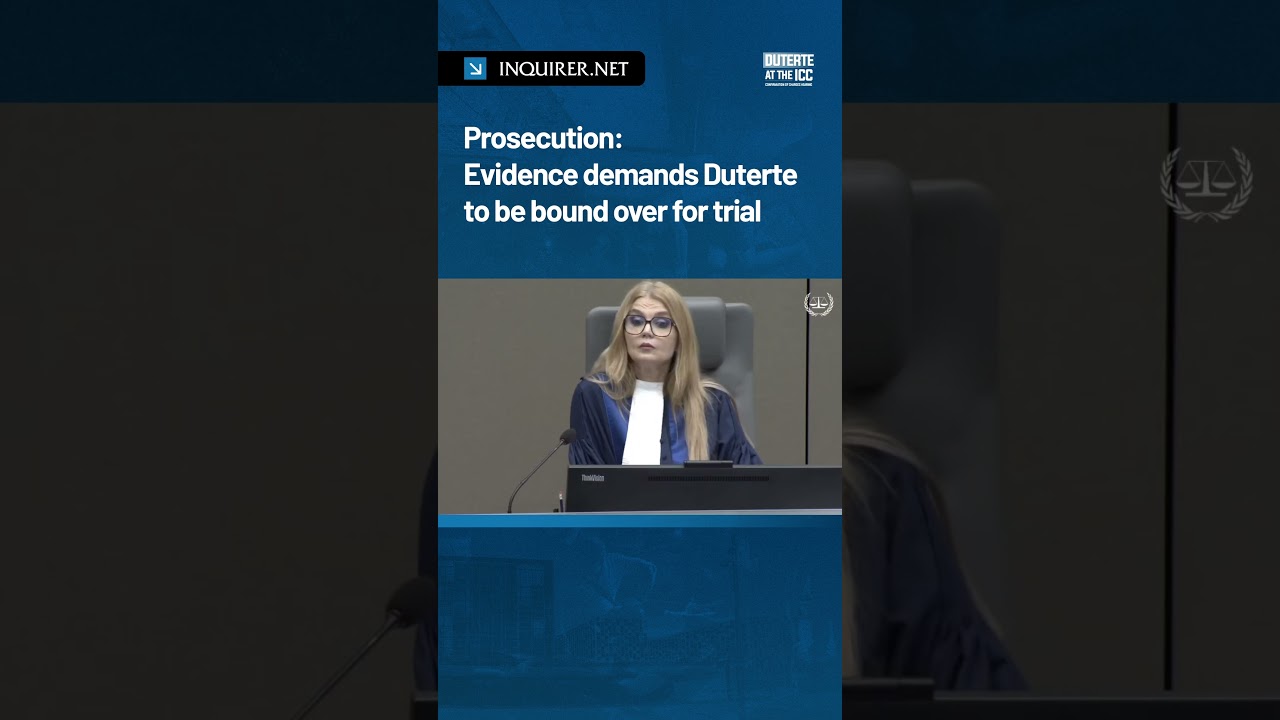 Prosecution: Evidence demands Duterte to be bound over for trial