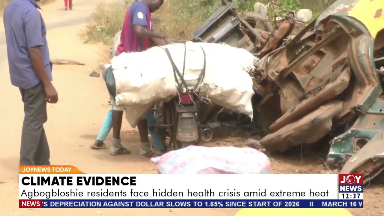 Climate evidence: Agbogbloshie residents face hidden health crisis amid extreme heat. #JoyNews