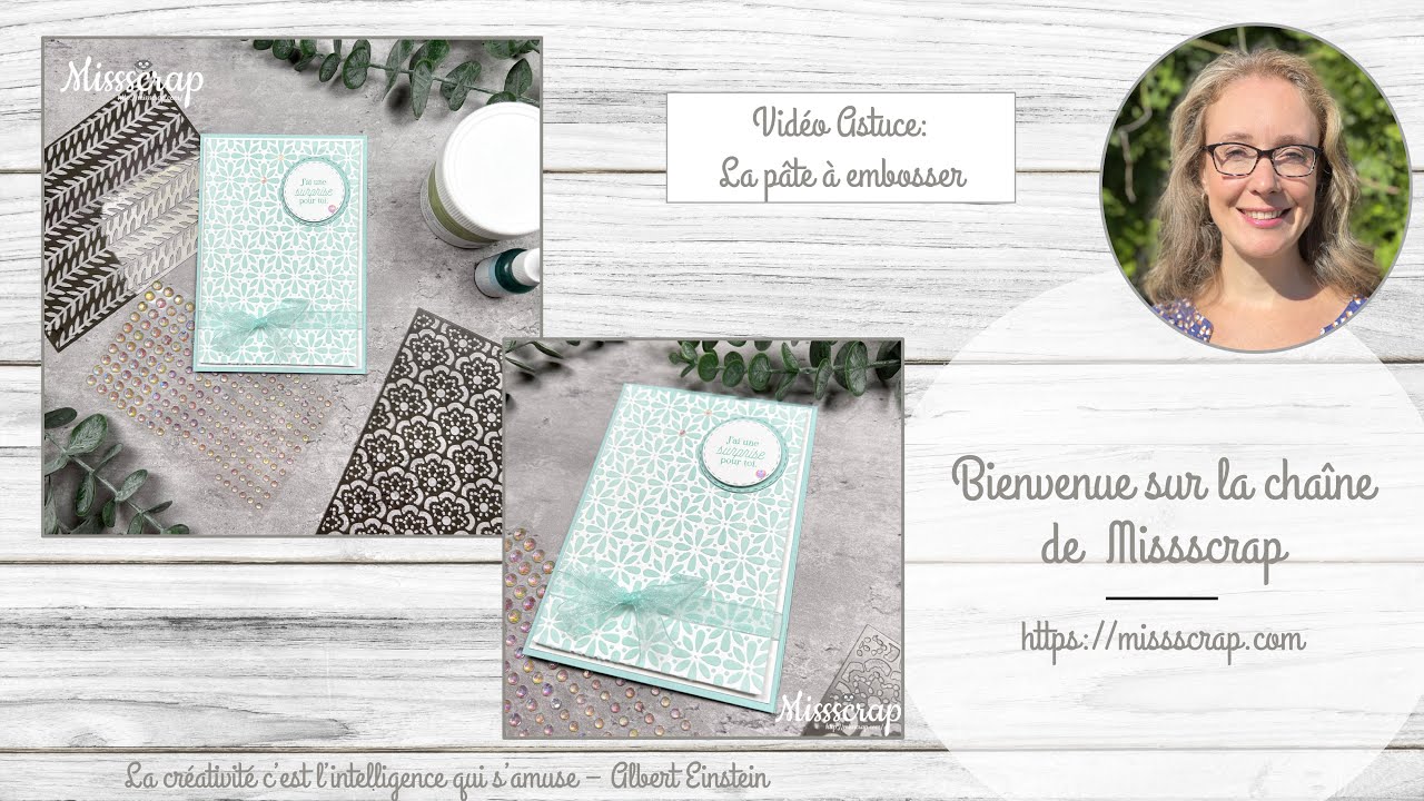 Astuce #3: la pâte à embosser et les pochoirs / embossing paste et stencils