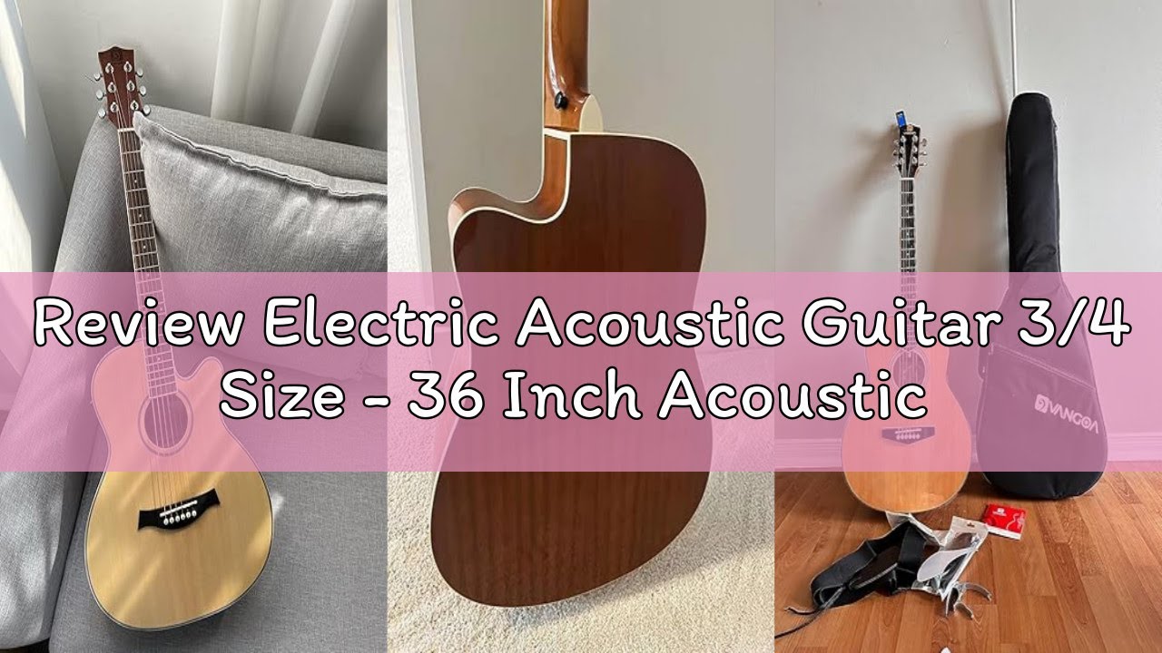 Review Electric Acoustic Guitar 3/4 Size - 36 Inch Acoustic Electric Guitar Cutaway Acustica Guitarr