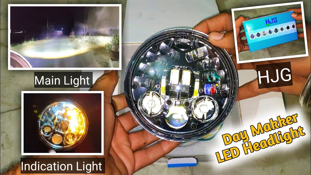 LED Headlight | HJG | Day Makker | Round Headlight For Vispa Scooter | 2024