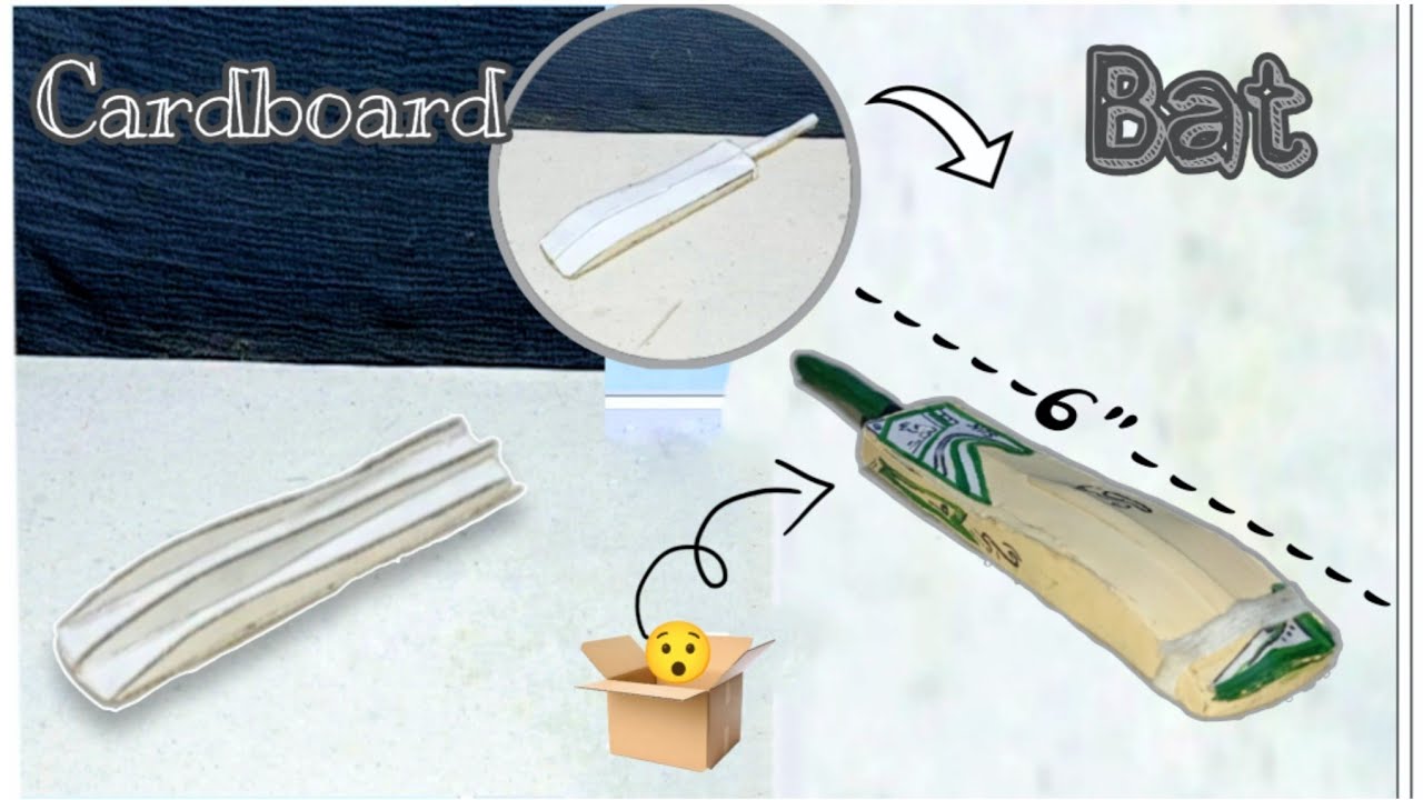 How to Make a Mini Cricket Bat with Cardboard | 🏏 Creative DIY Craft Idea #creativeideas #craft