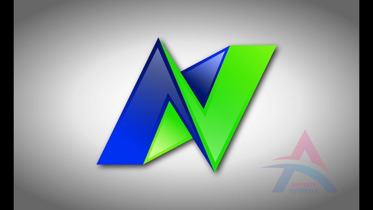 Affinity Designer Tutorial | How to design letter N Logo / Icon