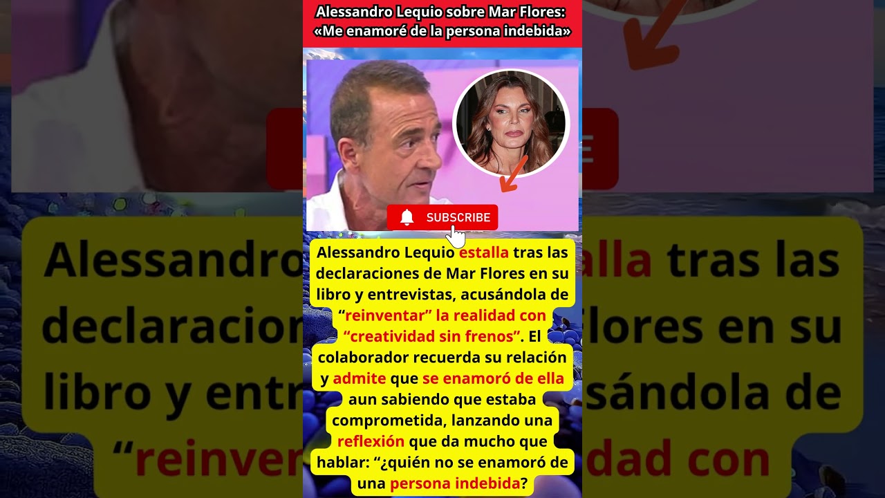 Lequio EXPLOTA contra MAR FLORES: #Lequio #MarFLores #prensarosa #corazon