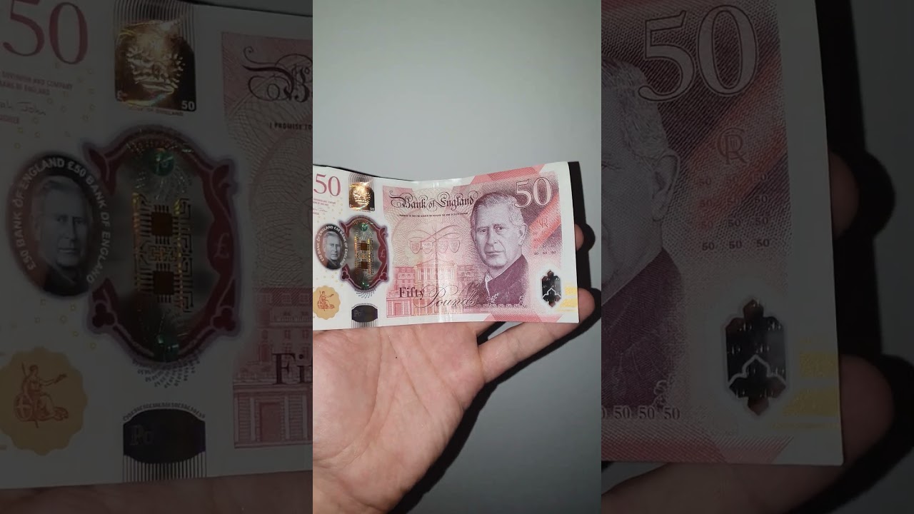 The New 50 Pound Note with King Charles