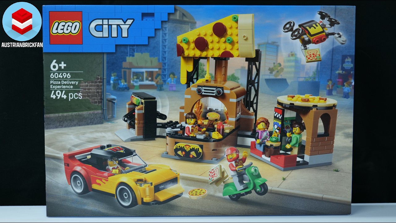 LEGO City 60496 Pizza Delivery Experience Speed Build
