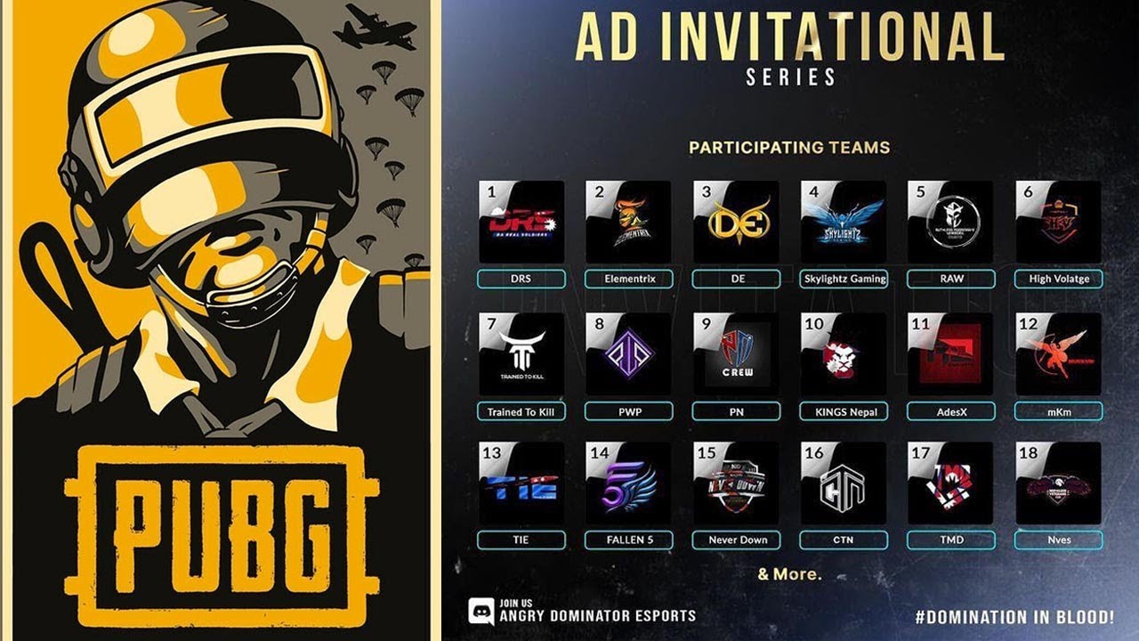 DRS,DE,EX,PWP,T2K,SG || AD INVITATIONAL 50K TOURNAMENT || PUBG MOBILE  NEPAL || TIE ESPORTS