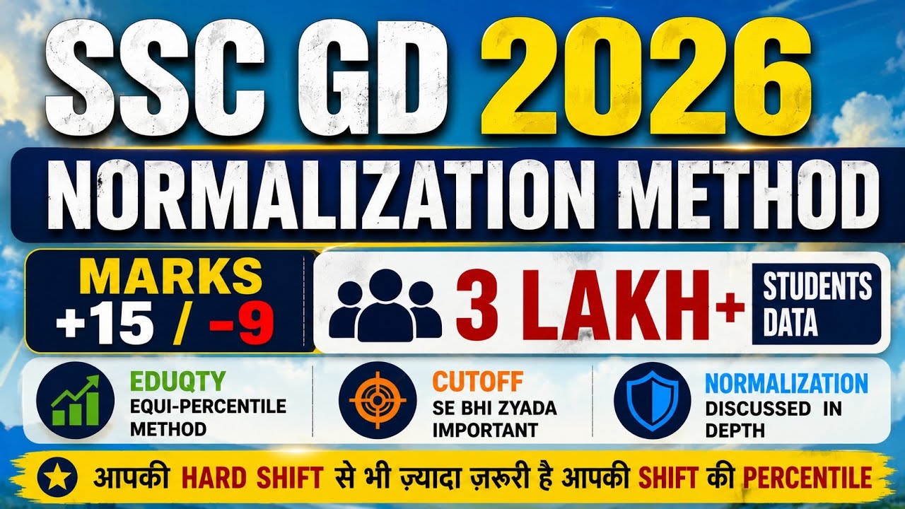 Equipercentile Method SSC GD 2026 ✅ Normalization Detail में #sscgd2026 #sscgdcutoff #sscgdanswerkey