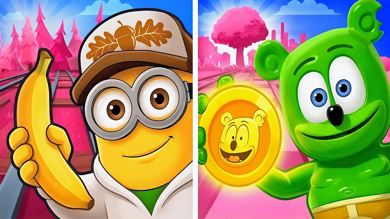 Gummy Bear Run 🆚 Minion Rush Game Games Comparison  