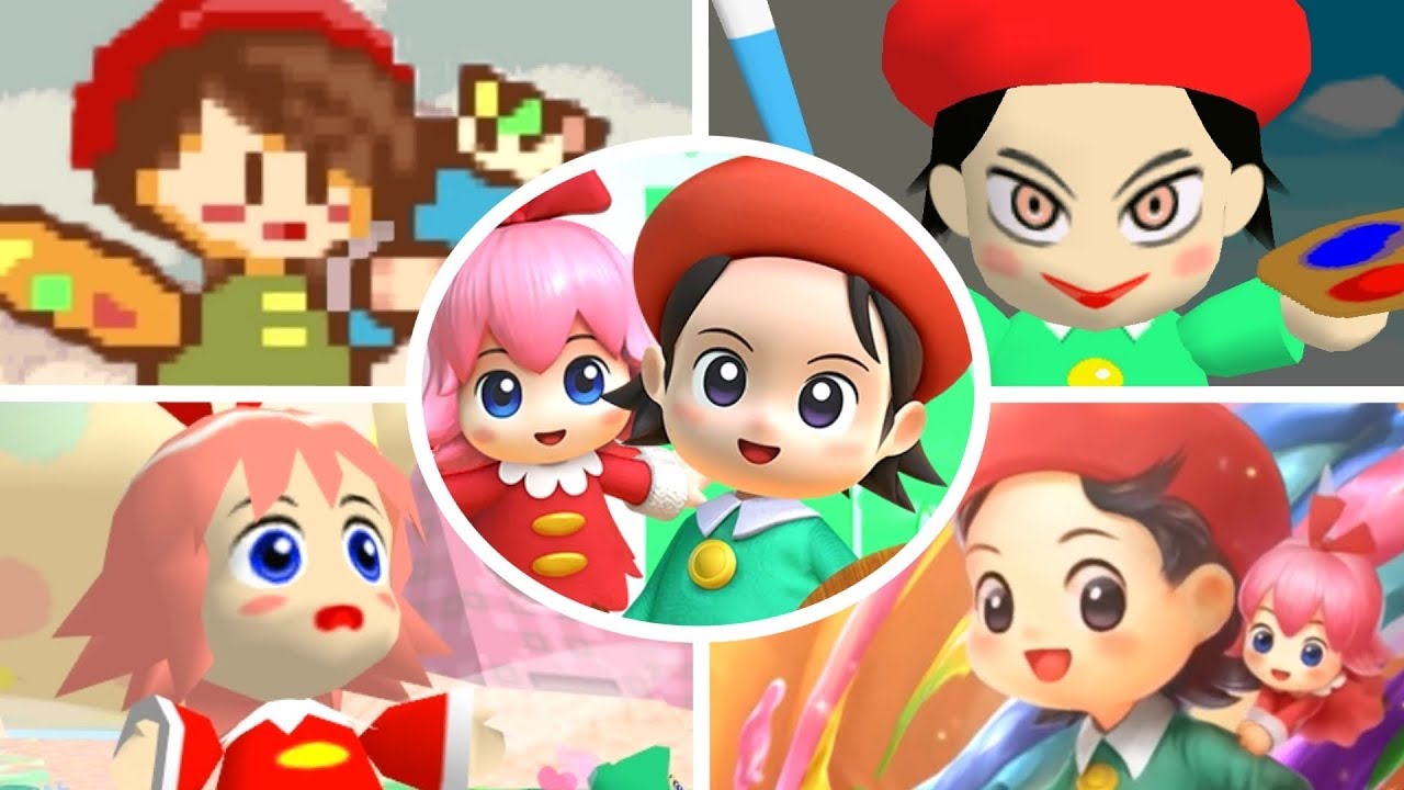 Evolution of Adeleine & Ribbon in Kirby Games (1996-2018)