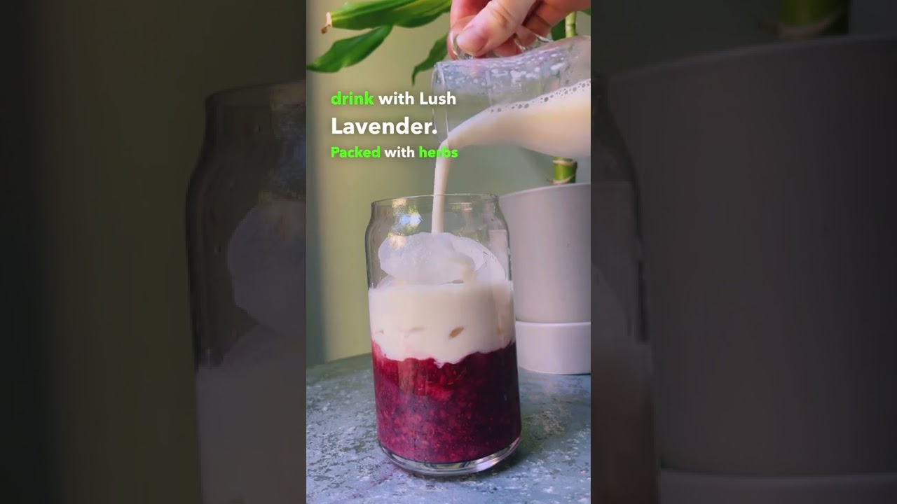 Lavender Milk Tea with Raspberry Purée and Oat Milk Recipe