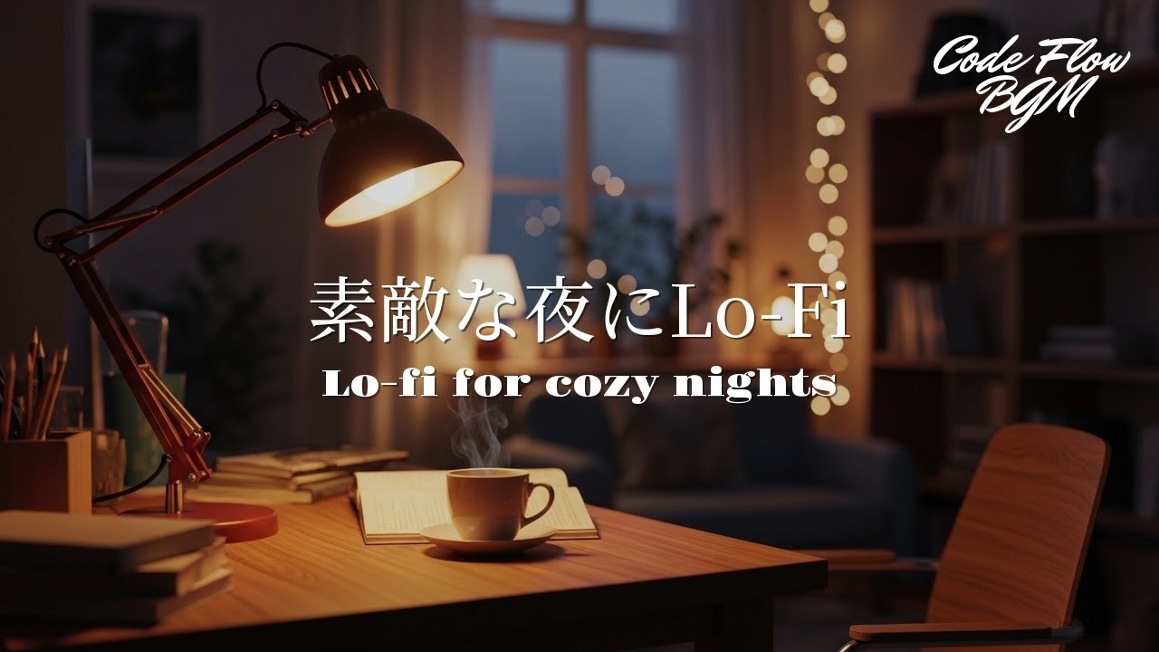 【作業用BGM】素敵な夜にLo-Fi。作業・勉強・読書用（1時間） | Code Flow BGM