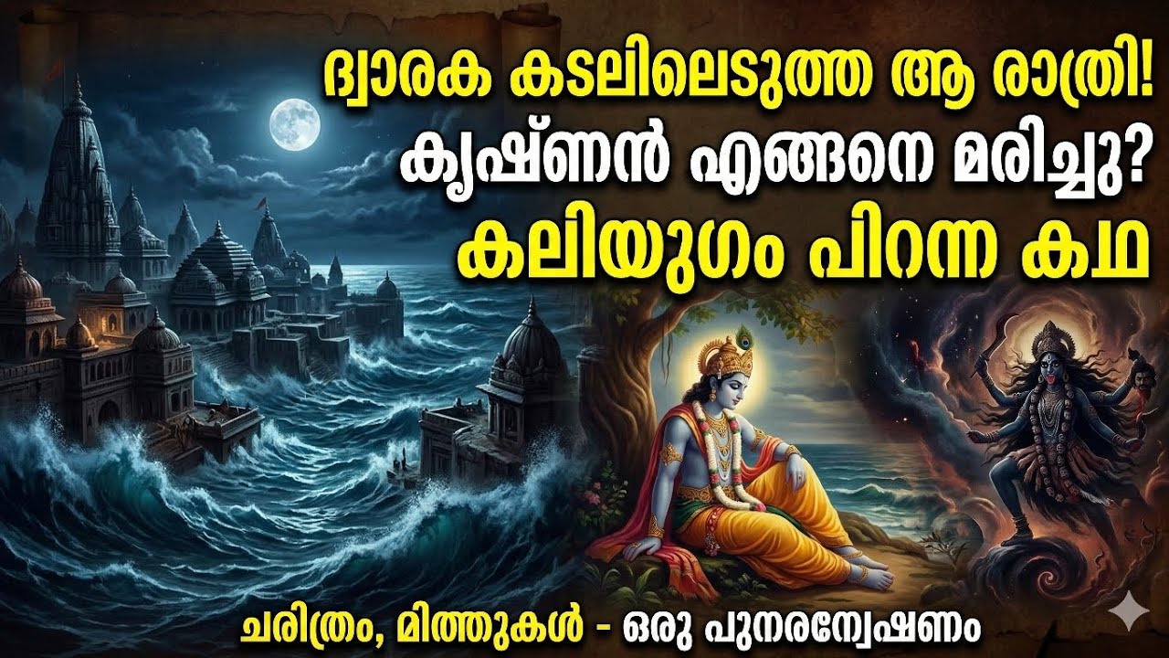 ദ്വാരക കടലിലെടുത്ത ആ രാത്രി! കൃഷ്ണൻ എങ്ങനെ മരിച്ചു? കലിയുഗം പിറന്ന കഥ| Malayalam Krishna Videos 