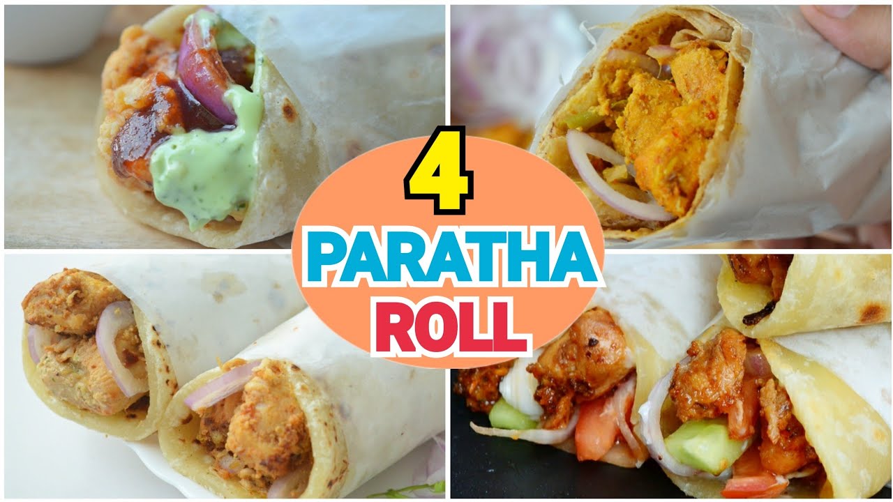 TOP 4 CHICKEN PARATHA ROLL RECIPES by (YES I CAN COOK)
