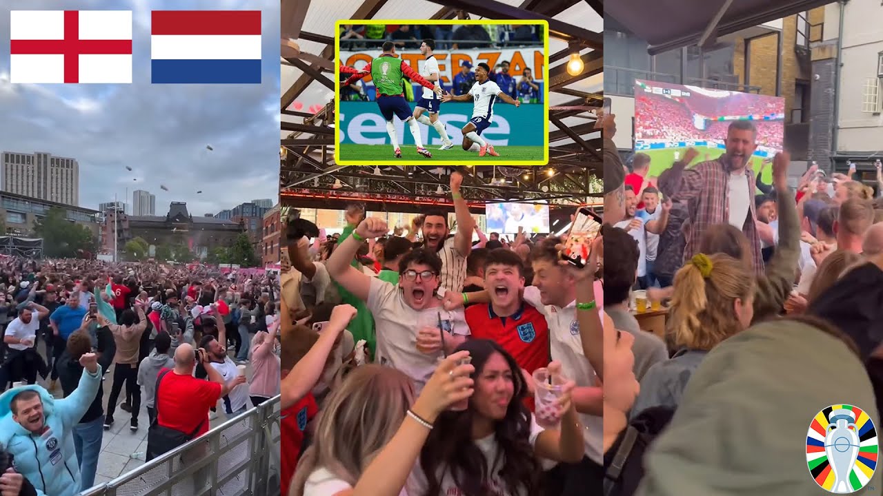 Crazy England Fan Reactions To Watkins Last Minute Goal And Kane Penalty Goal Against Netherlands