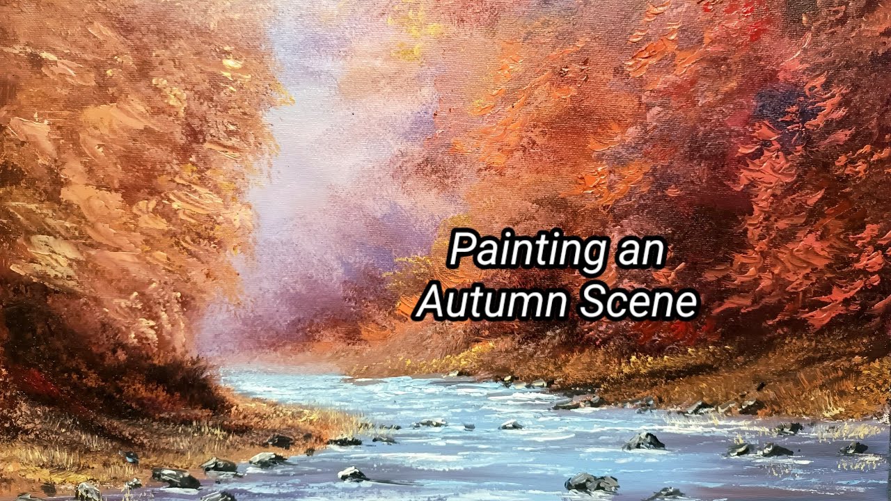 Painting Autumn trees with Oil paints