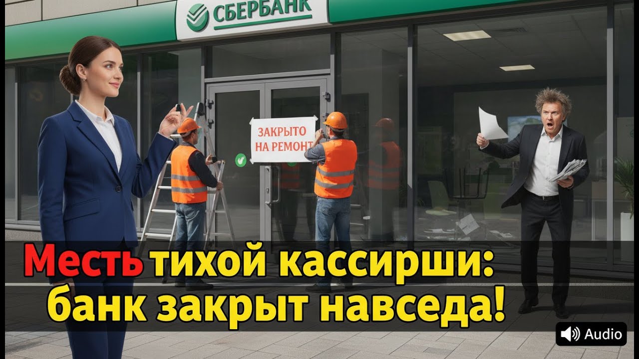 В ТИШИНЕ БАНКА МЕНЕДЖЕР ГОДАМИ УНИЖАЛ ЛЮДЕЙ, НО ХОЗЯЙКА ЗДАНИЯ СТЁРЛА ЕГО ВЛАСТЬ НАВСЕГДА