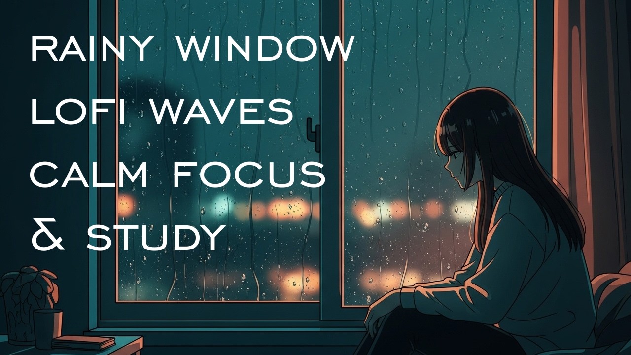 rainy window lofi waves 🌧️ | calm focus & study