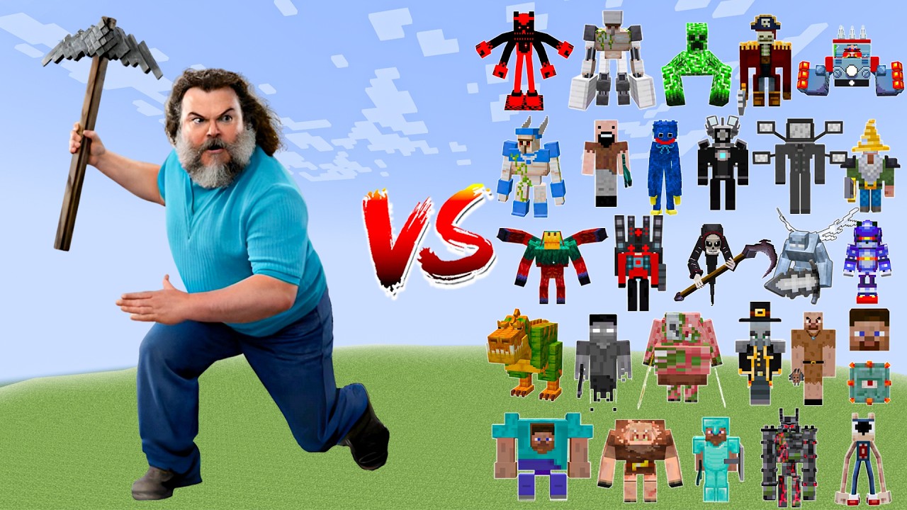 Steve vs All New Golems Minecraft Mob Battle !