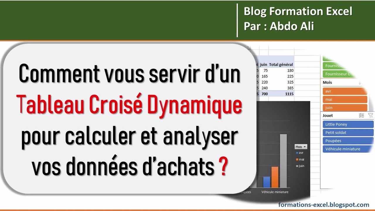 [6/6] Utiliser le Tableau croisé dynamique pour calculer et analyser aisément des données d'achats
