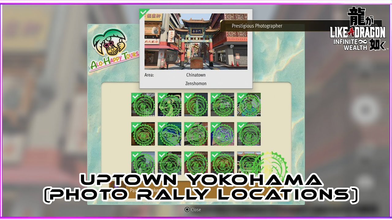 Uptown Yokohama (Photo Rally Locations) Like A Dragon Infinite Wealth