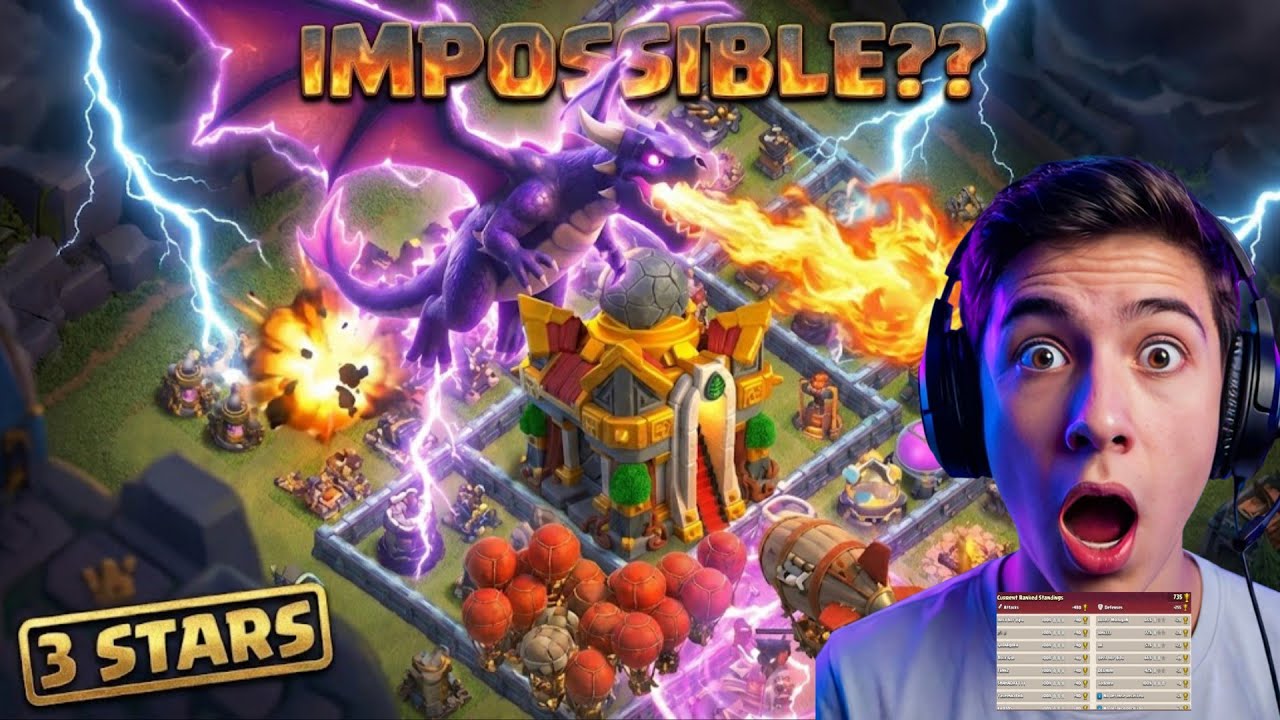 +735 Trophy 🏆  THIS DRAGON STRATEGY IS BROKEN! 😱 Easy Legend League Push TH15 vs TH16 @ClashOfClans 