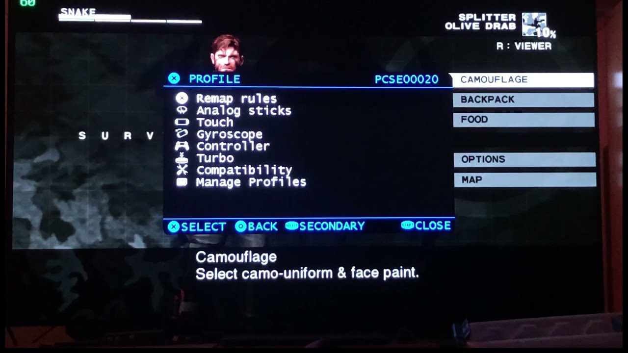 MGS3 & MGS2 on PSTV - Using reVita to map back and front touch